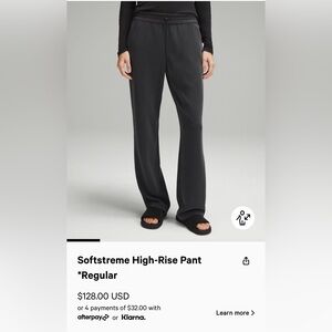 Lululemon Sofstreme high rise pant